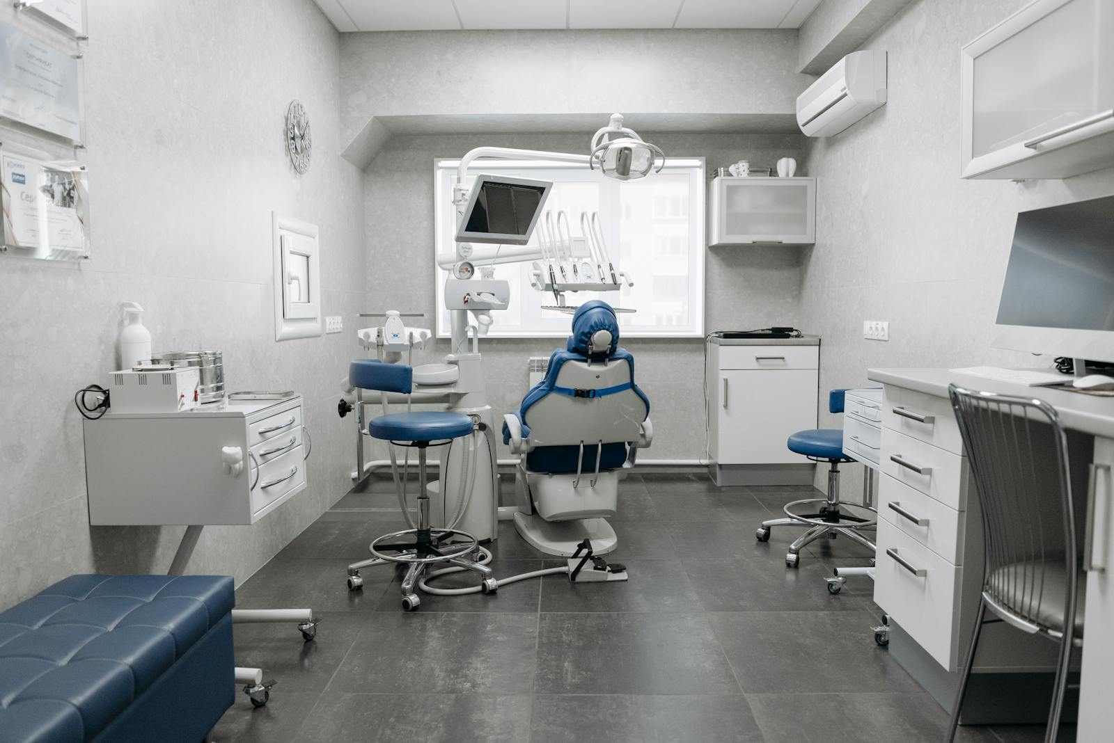 Bright modern dental treatment room