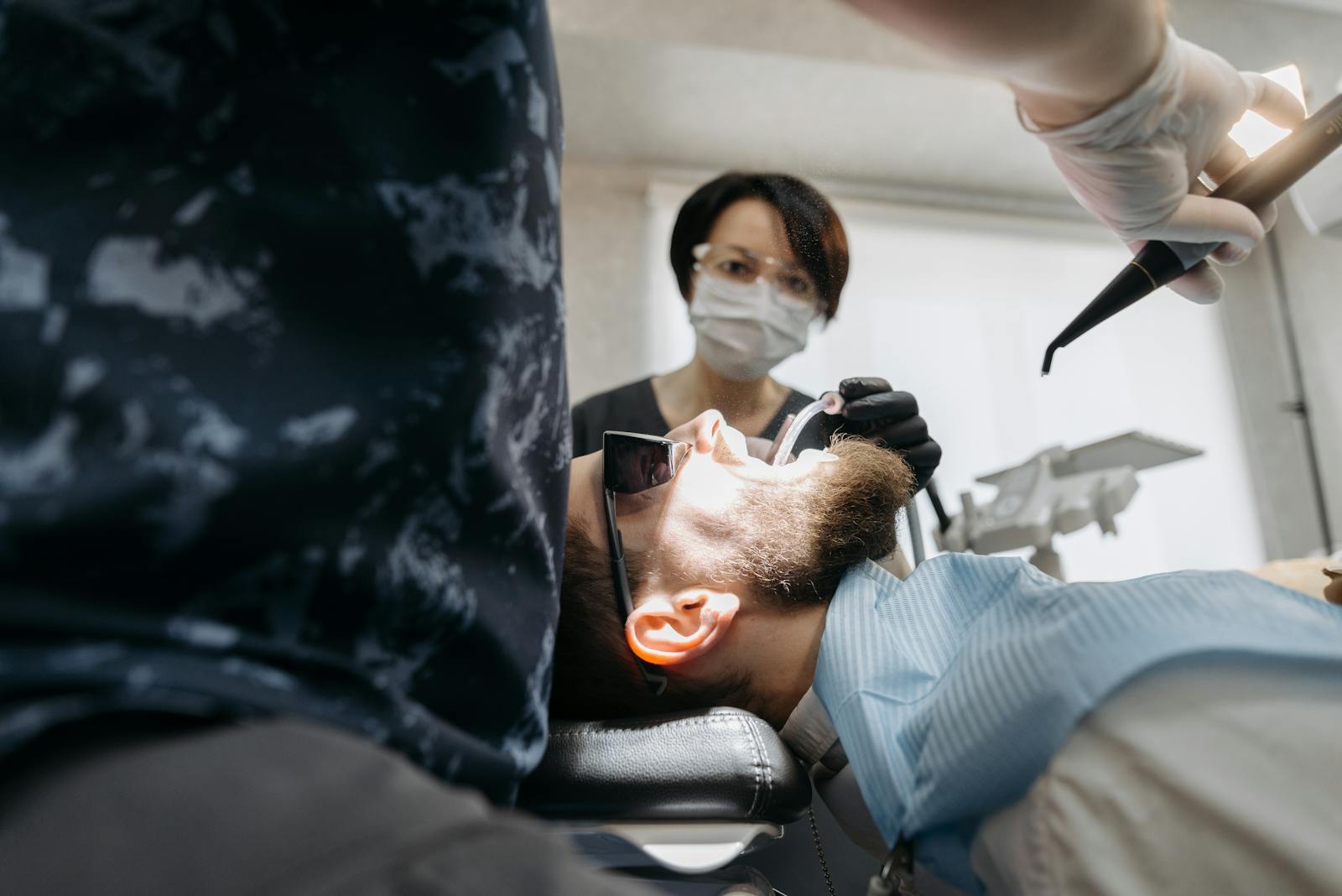 Dentist providing a comfortable dental exam